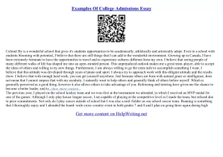 college admission essay format example