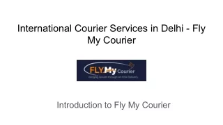 International Courier Services in Delhi - Fly My Courier