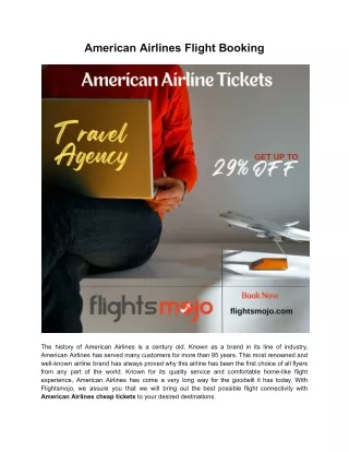 american airlines flight booking