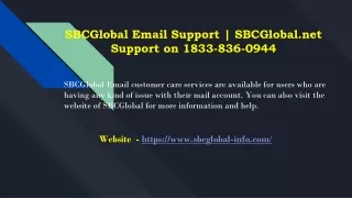 SBCGlobal Email Support | SBCGlobal.net Support on 1833-836-0944
