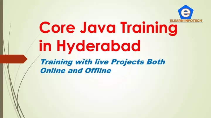 core java training in hyderabad