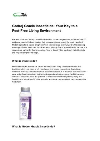 Gracia  Insecticide Uses, Price, Technical Name, Dose | Khet Ki Dawai