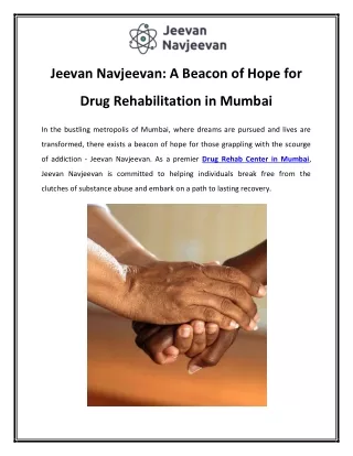 Jeevan Navjeevan A Beacon of Hope for Drug Rehabilitation in Mumbai