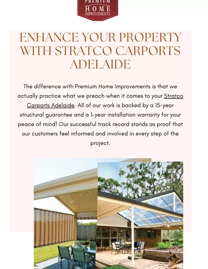 enhance your property with stratco carports