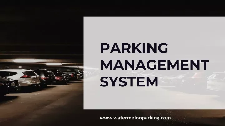 parking management system