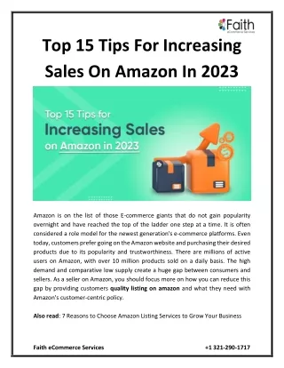 Top 15 Tips For Increasing Sales On Amazon In 2023