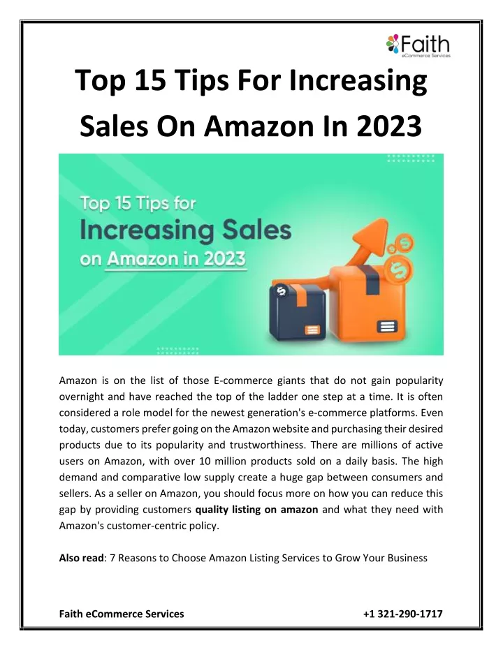 top 15 tips for increasing sales on amazon in 2023
