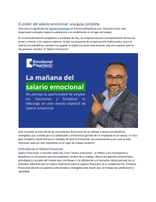 el poder del salario emocional una gu a completa