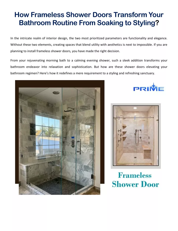 how frameless shower doors transform your