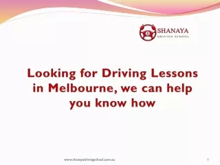 Looking for Driving Lessons in Melbourne we can help you know how