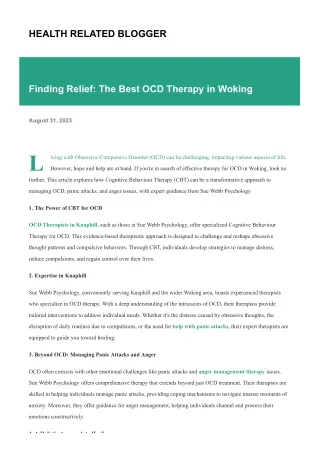 health related blogger