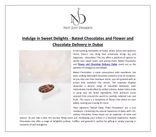 Indulge in Sweet Delights - Bateel Chocolates and Flower and Chocolate Delivery