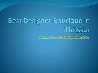 Best Designer Boutique in Thrissur