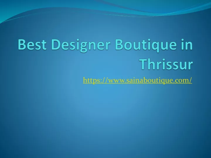 best designer boutique in thrissur