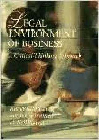 Read ebook [PDF] The Legal Environment of Business: A Critical-Thinking Approach