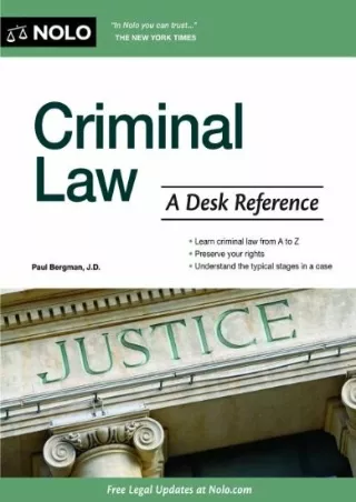 Full DOWNLOAD Criminal Law: A Desk Reference