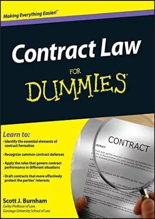Read Ebook Pdf Contract Law For Dummies
