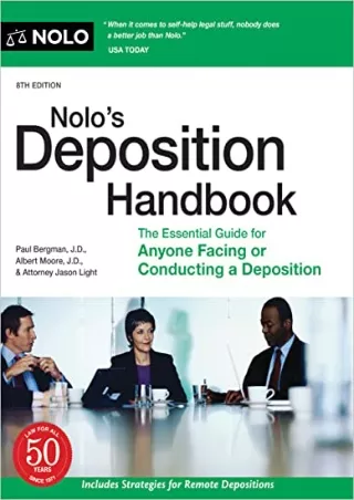 Epub Nolo's Deposition Handbook: The Essential Guide for Anyone Facing or