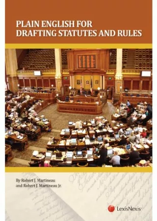 get [PDF] Download Plain English for Drafting Statutes and Rules
