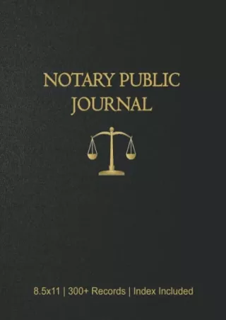 Read Book Notary Public Journal: Notary Public Record Book with an Index | 4 Records Per
