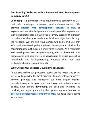 Best Web Development Company In USA