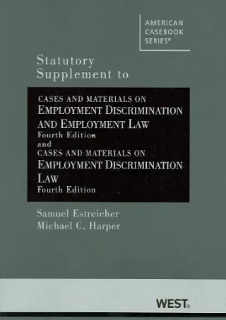 [PDF] Statutory Supplement to Cases and Materials on Employment Discrimination and