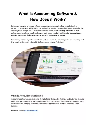 What is Accounting Software & How Does it Work?