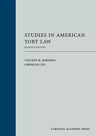 Epub Studies in American Tort Law