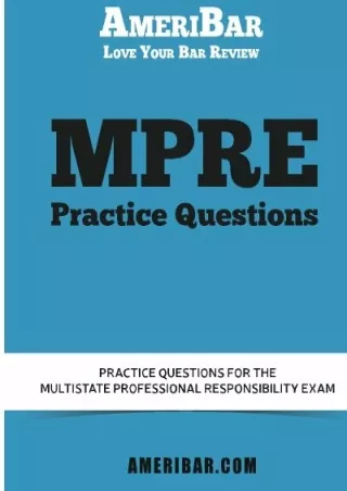 [Ebook] MPRE Practice Questions