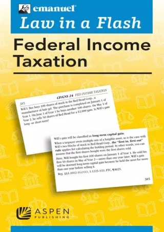 Full PDF Federal Income Tax Liaf 2010 (Law in a Flash)