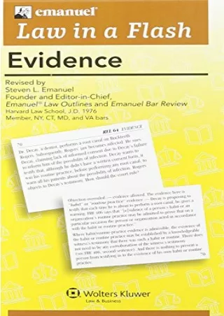 Full DOWNLOAD Law in A Flash: Evidence