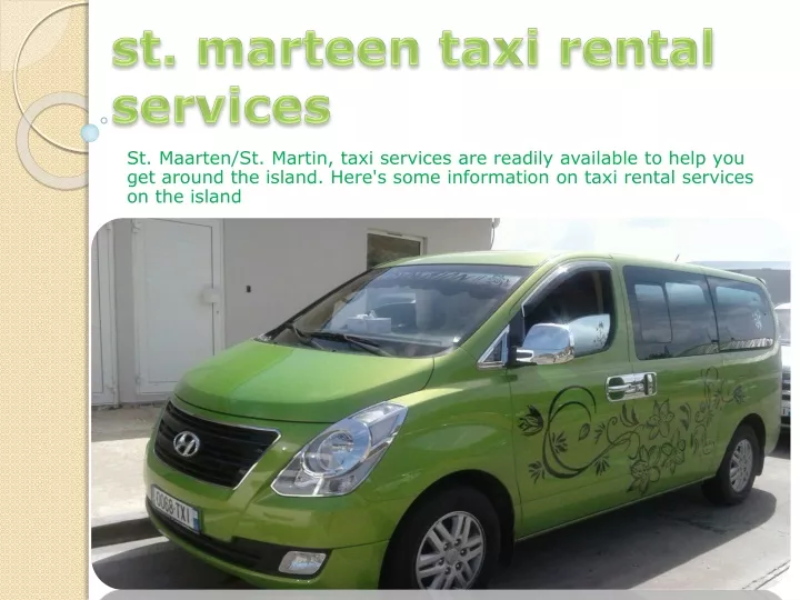 st marteen taxi rental services