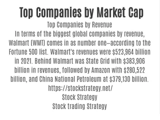 Top Companies by Market Cap