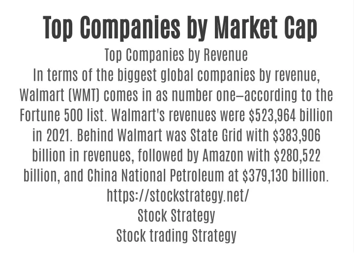 top companies by market cap top companies