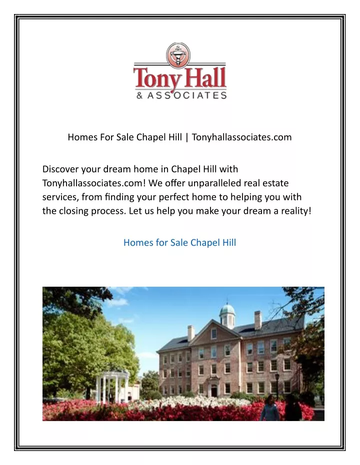 homes for sale chapel hill tonyhallassociates com