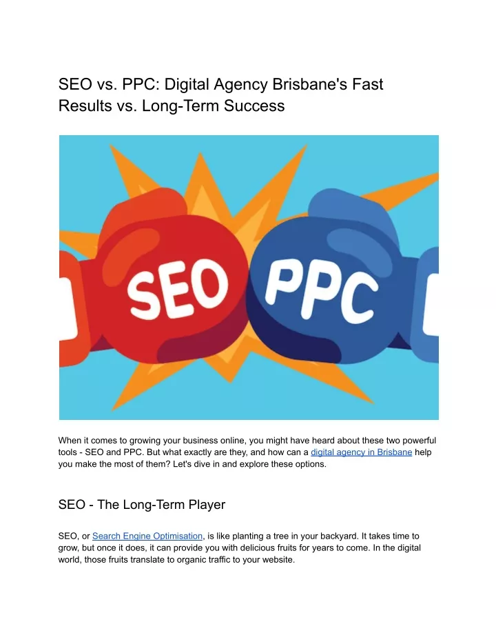 seo vs ppc digital agency brisbane s fast results