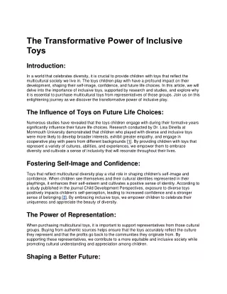 the transformative power of inclusive toys