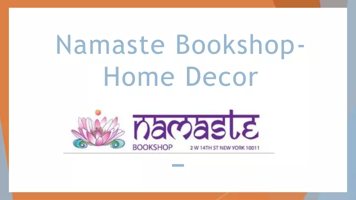 namaste bookshop home decor