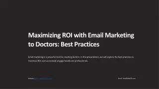 Maximizing ROI with Email Marketing to Doctors: Best Practices