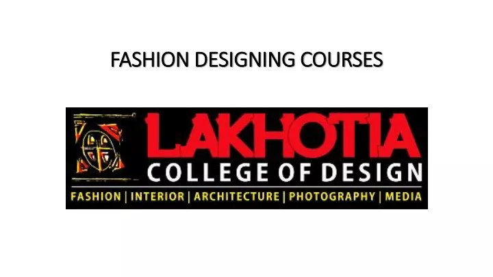 fashion designing courses fashion designing