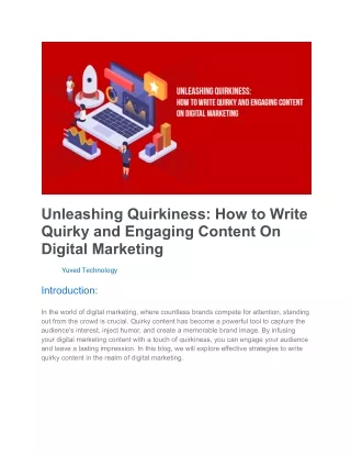 How to Write Quirky and Engaging Content On Digital Marketing (1)