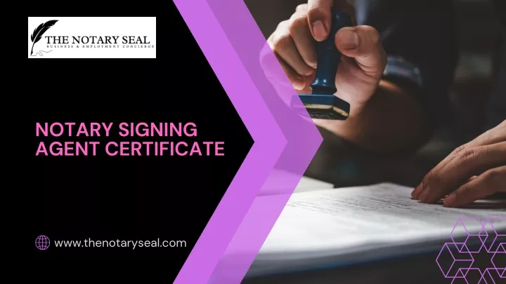 notary signing agent certificate