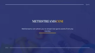 Methstreams com - Get Live Access Of All Sports Events Online