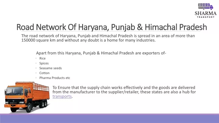 road network of haryana punjab himachal pradesh