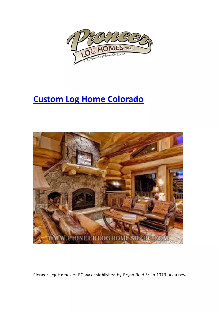 custom log home colorado