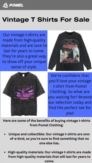 Vintage Pomel Clothing T-Shirts Shop for Unique and Collectible Tees