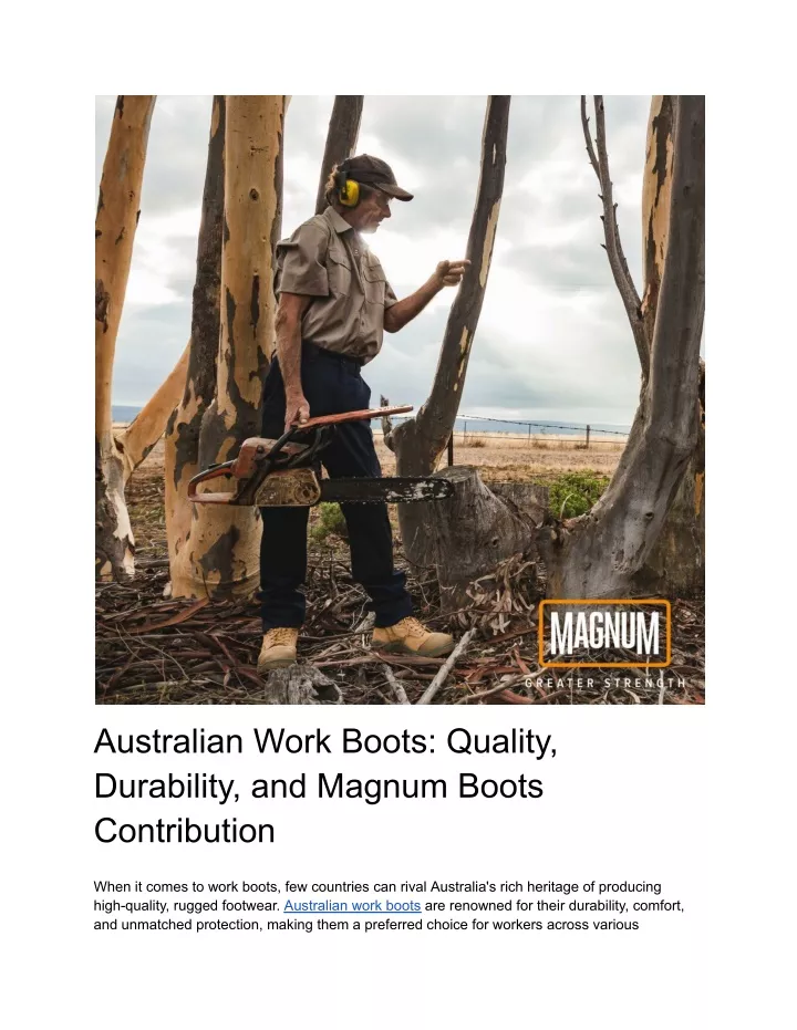 australian work boots quality durability