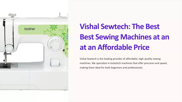 vishal sewtech the best best sewing machines