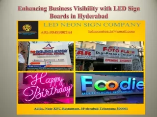 Enhancing Business Visibility with LED Sign Boards in Hyderabad