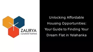 Affordable Housing Options Finding Your Dream Flat in Yelahanka